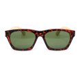 thumbnail image 2 of Bamboo Arm Retro Hipster Horn Rim Gentlemans Sunglasses Tortoise - Green, 2 of 4