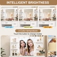 thumbnail image 2 of Caulitar White Makeup Vanity set with Lighted Mirror, 7 Drawers & 4 Shelves, Modern Dressing Table for Bedroom, Adjustable Brightness, 2 of 9