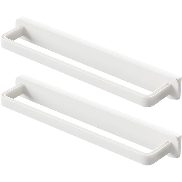 Miangastore 2pcs Towel Rack for Bathroom Bedroom Kitchen with Push Pull Slippers Storage