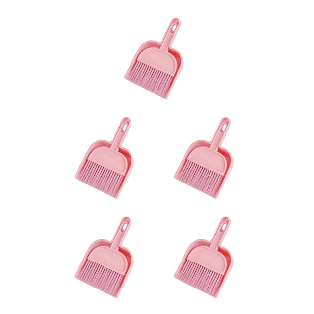 Juego de escoba Billuyoard recogedor cepillo suave para escritorio encimera teclado rosa