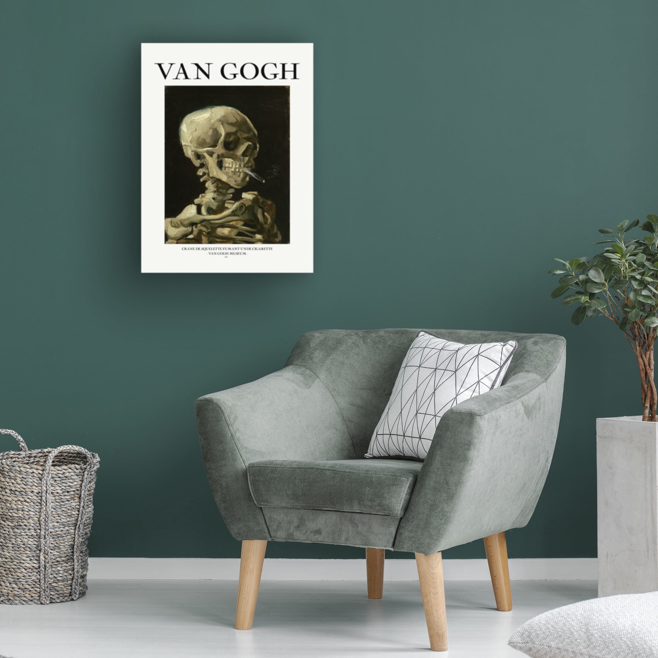 Trademark Fine Art Pictufy Head of a skeleton Canvas Wall Art