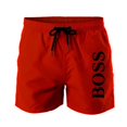 thumbnail image 1 of Pantalones cortos de playa para hombre, Shorts de baño forrados de malla, transpirables, secado rápido, deportivos, informales, con cordón, novedad de veranoRed-H, 1 of 2