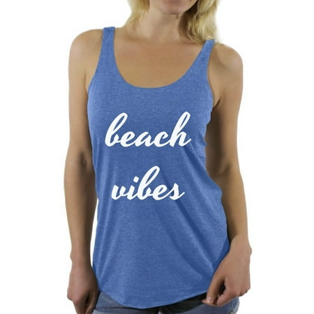 Awkward Styles Beach Vibes Racerback Tank Top Summer Vacation Racerback Top Funny Summer Outfit Beach Party Gifts for Her Sunny Tank Top Summer Workout Clothes Vacation Shirts for Women Vacay Tank