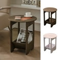 thumbnail image 1 of Wzzjkit Table de Chevet, Table de Nuit pour Chambre, Table d'Appoint à 2 Niveaux Table Basse pour Salon, 1 of 7