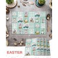 thumbnail image 6 of Easter Placemats Set of 4, Bunny Gnome Truck Plaid Placemat for Dining Table Decorations, Easter Eggs Place Mats, Spring Table Mats for Kitchen Dinner Seasonal Holiday Party Decor, 6 of 6