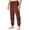 Brown, variant on HUPOM Mens Casual Dress Pants Mens Work Pants Chinos Mid Waist Rise Full Straight-Leg Army Green XL