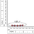 thumbnail image 2 of Gem Stone King 925 Sterling Silver Blue Created Sapphire Bracelet for Women Set with Red Moissanite (2.70 Cttw), 2 of 4