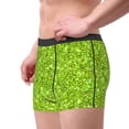 thumbnail image 2 of Yiaed Lime green glitter Print Men's Soft Cotton Boxer Shorts Breathable Boxers Underwear Moisture-Wicking Underwear Stretch Boxer Briefs for Man-Small, 2 of 5