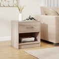 thumbnail image 4 of Costway Modern Nightstand Bedside Table with Drawer Open Storage Shelf for Small Spaces Natural, 4 of 10
