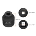 thumbnail image 2 of 4 Point Square Socket 1/2" Drive 1" 40CR Steel Square Impact Wheel Socket, 2 of 7