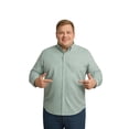 thumbnail image 1 of Big Kong Camisa Tallas Grandes Hombre Blanca Rayas Verdes Oversize, 1 of 5