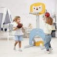 thumbnail image 3 of Gymax 3-in-1 Kids Basketball Hoop Set Adjustable Sports Activity Center w/Balls Yellow, 3 of 10