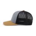 thumbnail image 5 of Pacific Headwear Trucker Snapback Cap 104C Heather Grey/Lt Charcoal/Amber Gold Os, 5 of 8