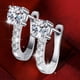 thumbnail image 1 of WILLBEST Aretes De Moissanita De Plata En Forma De U Para Mujer, De Acero Inoxidable, De Color, 1 of 5