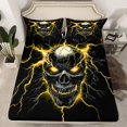 thumbnail image 2 of Castle Fairy Abstract Skull 4 Pieces Queen Sheet Sets for Teens Adults,Gothic Style Ultra Soft Flat Sheet,Gradient Lightning Queen Fitted Sheet,Super Cozy Room Decor, 2 of 7