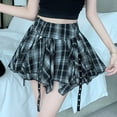thumbnail image 2 of oqasdz Skirts for Women Casual Pleated Ruffled Flowy Elastic Waistband Skirts Irregular Design for Spring Fall Comfort Stylish Leisure Wear, 2 of 5