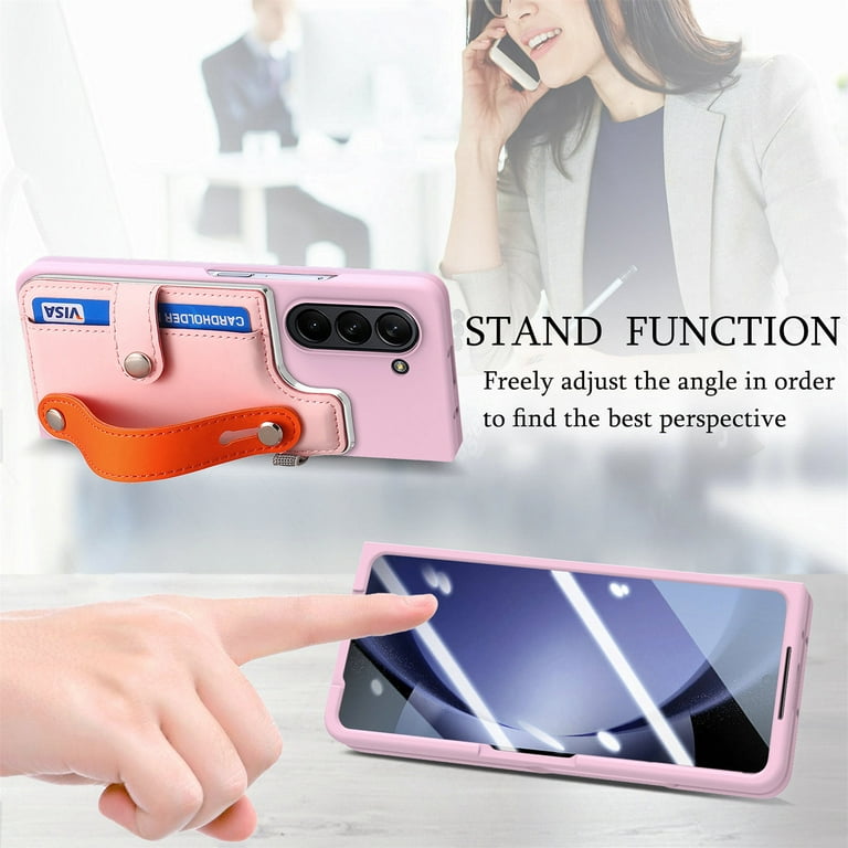 Dteck for Samsung Galaxy Z Fold Wallet Case with S Pen Holder