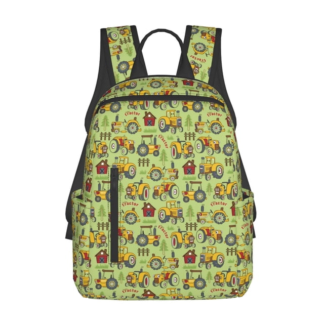 Disketp Cute Tractor Mochila Ligera e Impermeable, Mochila de Día Resistente para Viajes, Senderismo y Uso Diario para Hombre y Mujer