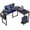 Black, variant on Sybels 50-inch L-Shaped Gaming Computer Desk with CPU Stand & Side Bag, Corner PC Workstation for Home Office, Small Space Saver,Black