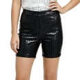 thumbnail image 3 of ZHOGXU Kids Children Girls Boys Shorts Elastic Waist Sequin Comfortable Fashion Shorts For Stage Performance Dance Activewear,Black,5-6 Years, 3 of 3