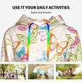 thumbnail image 4 of Cauagu Retro Colorful Butterfly for Women's Hooded Sweatshirts Pullover Hoodie for Women Fall Workout Sweat Long Sleeve Preppy Sweatshirts-X-Large, 4 of 7