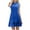 Blue, variant on Besolor Summer Dresses for Women Round Neck Sleeveless Casual Ruffle Hem Beach Vacation Mini Dress