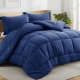 thumbnail image 1 of All Season Queen Comforter Set Soft Quilted Down Alternative Comforter+ Pillow Shams with Corner Tabs Winter Summer Warm Fluffy Machine Washable (Queen ), 1 of 6