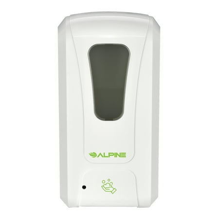 Alpine Industries Universal 1200ml Automatic Foam Hand Sanitizer/Soap Dispenser w/Refillable Bottle, White