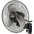 thumbnail image 3 of Active Air ACFW16HDB Heavy-Duty 16-Inch 3-Speed Industrial Metal Wall Mount Tilting Fan, Black, 3 Pack, 3 of 6