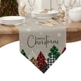 thumbnail image 4 of Table Runner Dresser Scarves Merry Christmas Tree Silhouette Cotton Linen Burlap Table Cover Leopard Plaid Polka Dot on Gray Table Runners for Family Kitchen Dining Holiday Party Banquet Decor, 4 of 5