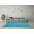 thumbnail image 3 of Ahgly Company Indoor Round Abstract Light Blue Modern Area Rugs, 5' Round, 3 of 4