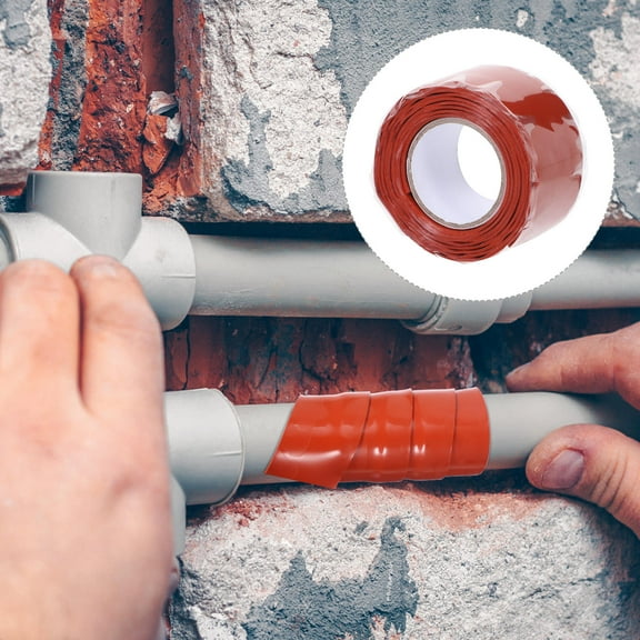 LULULION pipe tape water leaks Red Waterproofing Tape for Steel Pipes 1Set