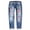 Sky Blue-4-1784, variant on Tummy Control Jeans for Women's Ripped Boyfriend Jeans Distressed Stretch Floral Patches Womens Straight Leg Jeans Size L