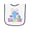 White and Navy, variant on Inktastic My 1st Easter One with Bunny Ears and Tail Baby Terry Cloth Bib