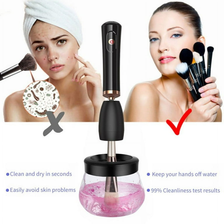 Deepwonder Electric Makeup Brush Cleaner Dryer Cosmetic Auto Clean Dry  Washing Tool 