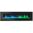 thumbnail image 6 of Cambridge 60" Wall-Mount Electric Fireplace Heater with Multi-Color LED Flames and Driftwood Log Display, 6 of 16