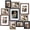 Black&Rustic Brown&Light Brown, variant on Picture Frames Collage, Gallery Wall Frame Set with 11x14 8x10 5x7 4x6 Frames in 3 Different Finishes, Set of 10