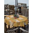 thumbnail image 2 of Outdoor Tablecloth with Umbrella Hole for Patio/Picnic/Party/Camping, Yellow Gourd Waterproof Table Cloth Round Cover Washable, Spring Floral Farmhouse Botanical (Dia 60"), 2 of 9