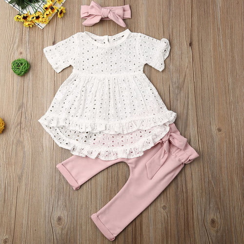 BABY GIRL  COTTON  LACE AND FLOWER FRILLY PANTS 
