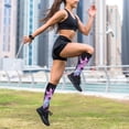 thumbnail image 6 of Lsque Rainbow Spotted White Horse Pattern Sport Compression Socks for Men & Women 15-20 mmHg Knee High Nurse Pregnant Running Medical and Travel Athletic, 6 of 6