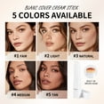 thumbnail image 3 of Color Changing Foundation Stick, Medium to Full Coverage Cream Stick Hydrating Makeup, Dual-Ended with Soft Brush for Flawless Look, Portable & Travel-Friendly, 3 of 7