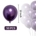 thumbnail image 2 of Globos Ztikug, 50 unidades, látex, 25 cm, color morado metalizado, cumpleaños, 2 of 6