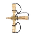 thumbnail image 2 of Marshall Excelsior Propane Adapter Fitting ME24TP Cross Adapter; Brass; Single; With Three 1/4 Inch Plug; With Retail Packaging, 2 of 4