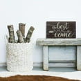 thumbnail image 2 of Barnyard Designs The Best Is Yet To Come Rustic Wood Hanging Sign Decorative Wall Decor 17” x 10”, 2 of 7