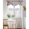 thumbnail image 3 of Retro American Baseball Tie Up Valances Curtain, Adjustable Kitchen Sport Vintage Wood Grain Valances for Windows Decor, Rod Pocket Short Curtains Set for Bedroom/Bathroom, 42"x18", 3 of 8