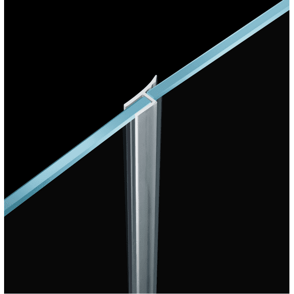 Dalrun Flexible Shower Door Side Seal Strip 100 inch Side Sweep for 3/8" Framelss Glass Door