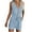 Light Blue, variant on TIHLMK Womens Jumpsuit Woman Fashion Solid Button Sleeveless Deep V Lacing Belt Jumpsuit Shorts Gift for Women