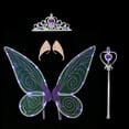 thumbnail image 1 of Alas de hadas para niñas, alas de mariposa iluminadas para adultos, disfraz de hada LED para mujer, fiesta de disfraces de Halloween, 1 of 6