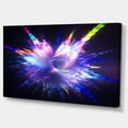 thumbnail image 2 of Explosion Bleue de Gouttes de Peinture - Impression sur Toile Florale, 2 of 4