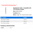 thumbnail image 2 of Speedometer Cable - Compatible with 1976 Chrysler Cordoba, 2 of 2